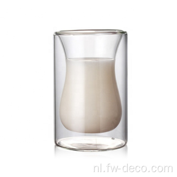 dubbele wandglas voor sap of koffie